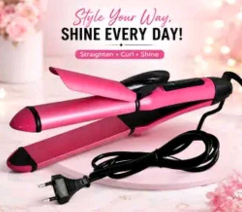 2-in-1 Hair Straightener &amp; Curler