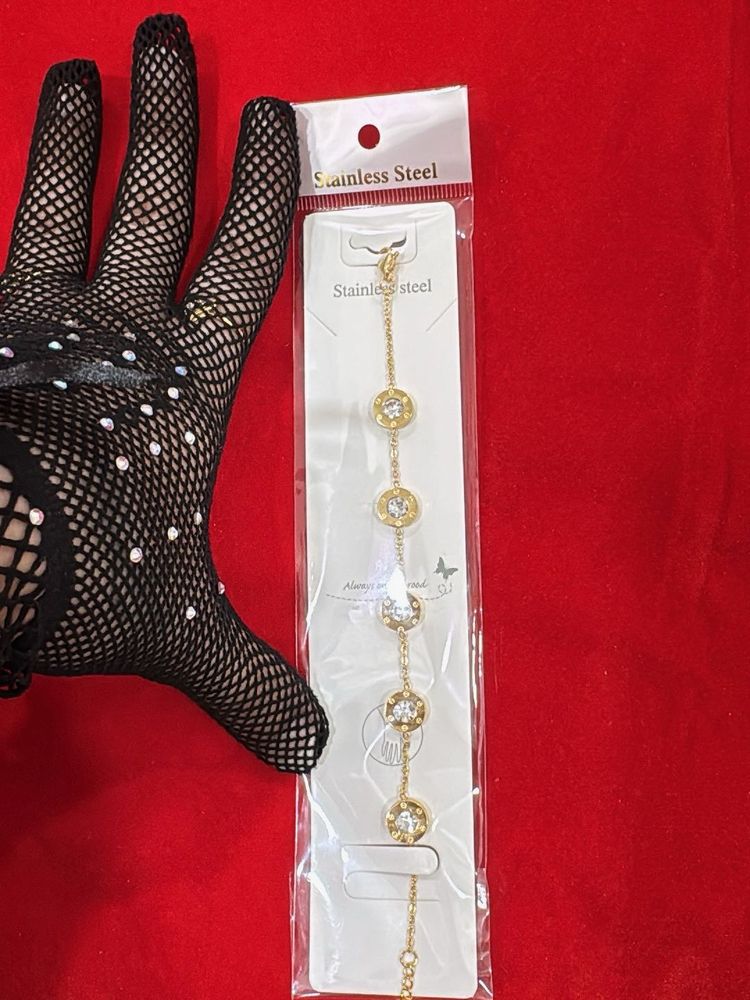 Gold Tone Crystal Bracelet