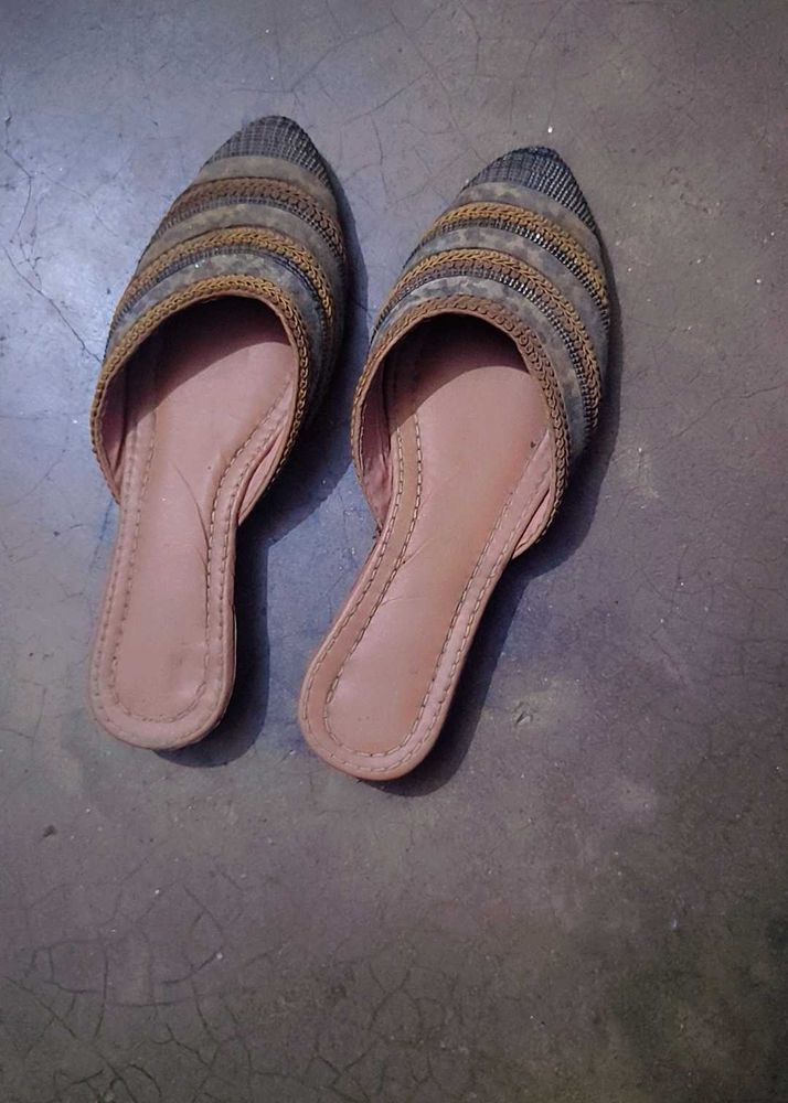 Embellished Flat Mules
