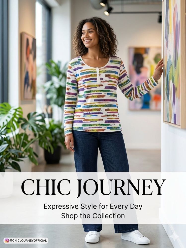 Colorful Striped Long Sleeve Top