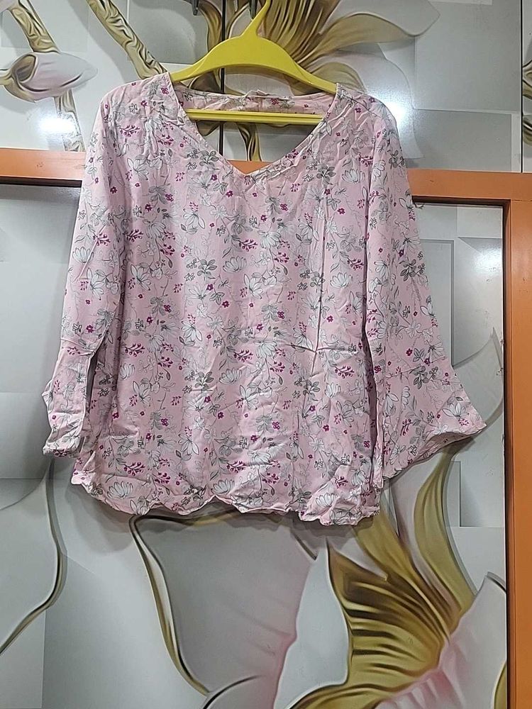 Floral Pink Top