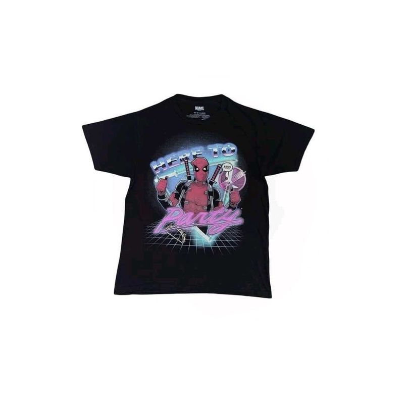Deadpool ‘Here to Party’ Retro Marvel Tee 🕶️🎉