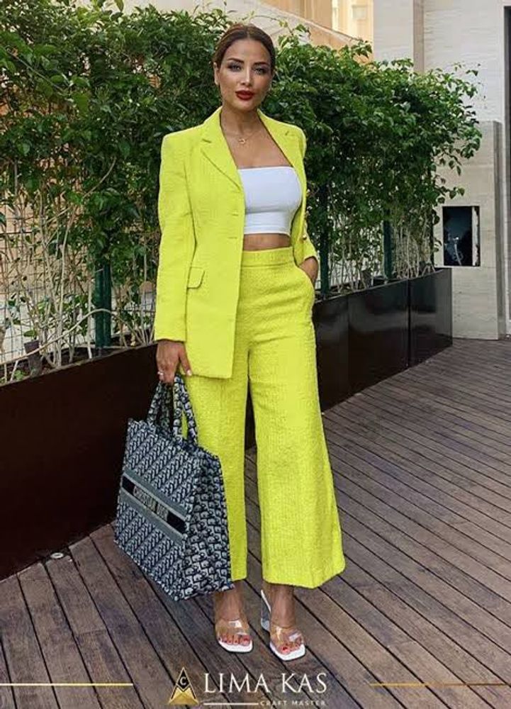 Zara Chic Lime Green Pants (label missing)