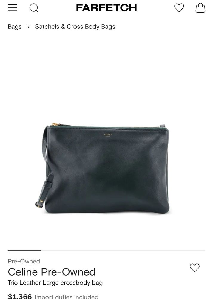 Celine duo Leather Clutch
