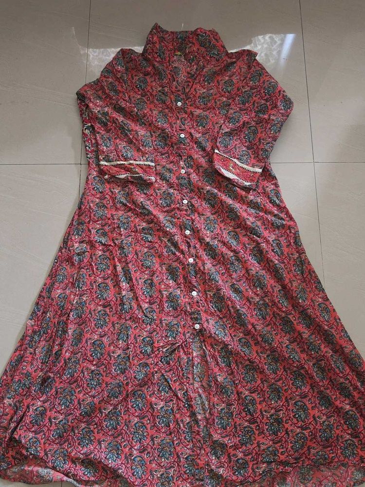 Beautiful Red Printed Kurta