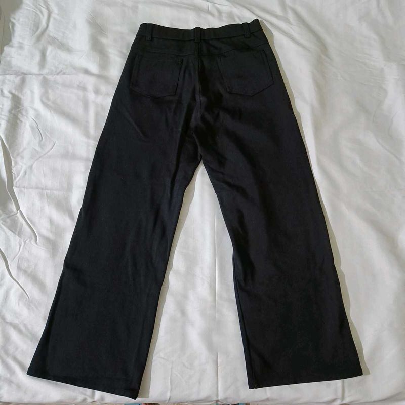 Black Flared Formal Trousers