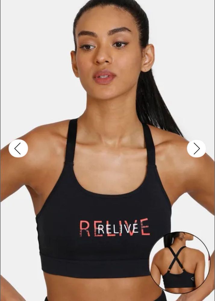 RELIVE Black Sports Bra