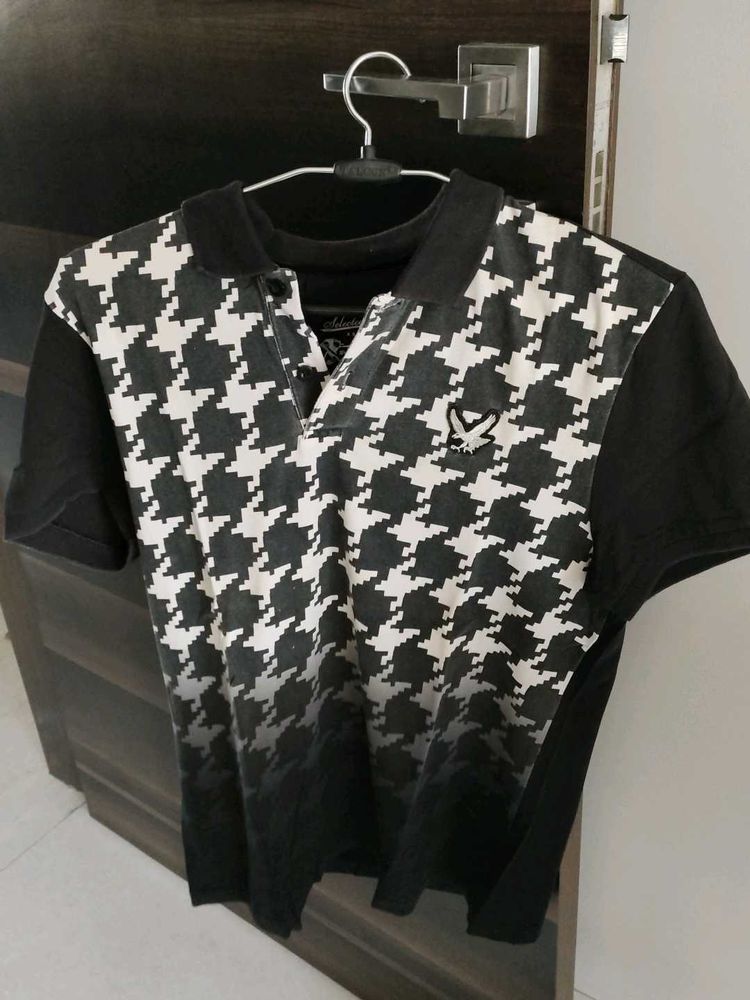 Men's Houndstooth Polo Shirt