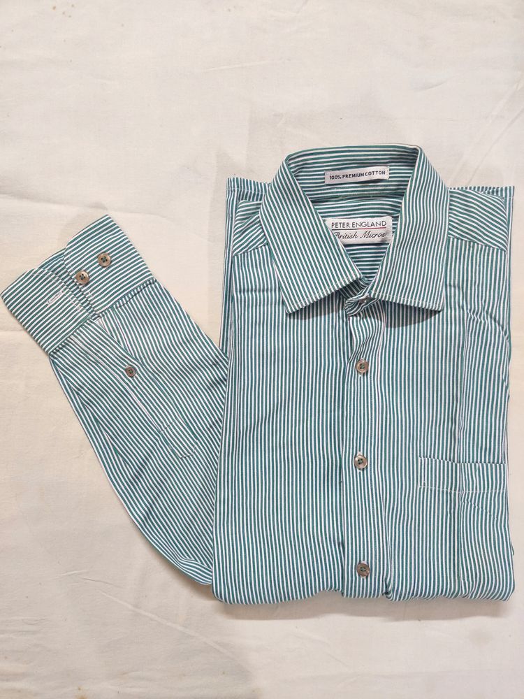 🔷🌟❤️🆕 White N Green Stripped Shirt