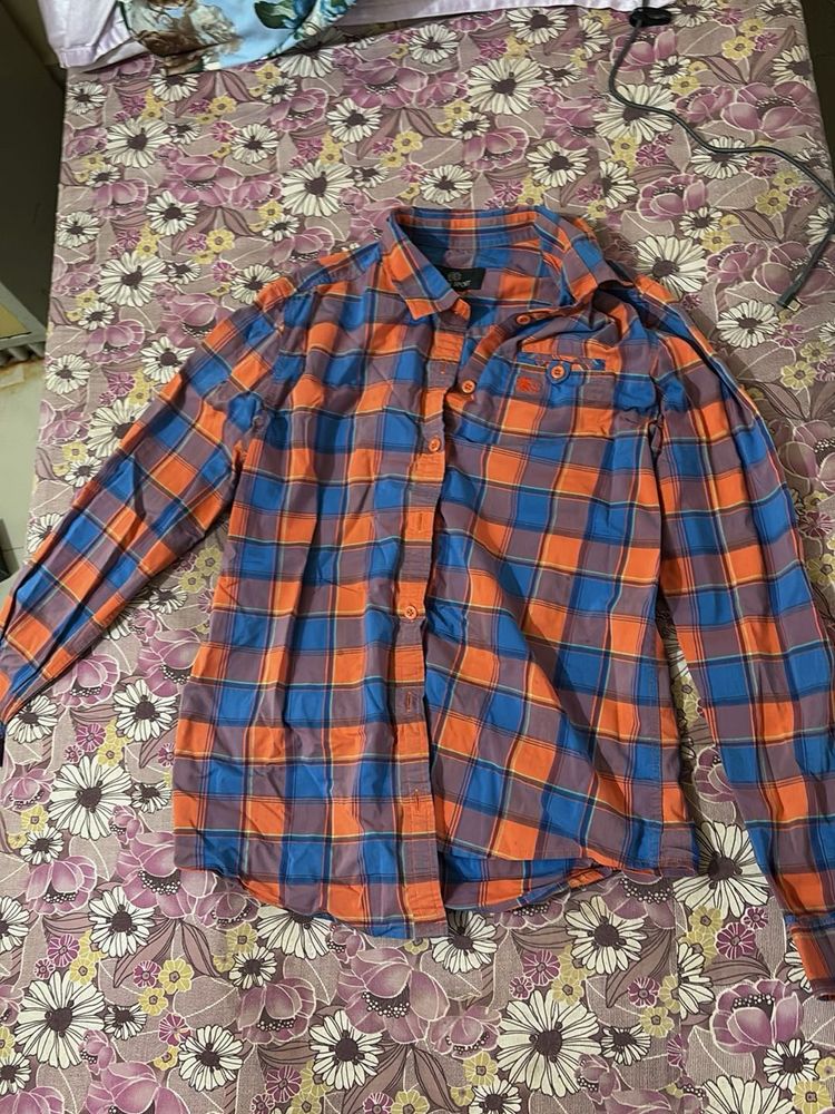 Office Plaid Button-Up Shirt
