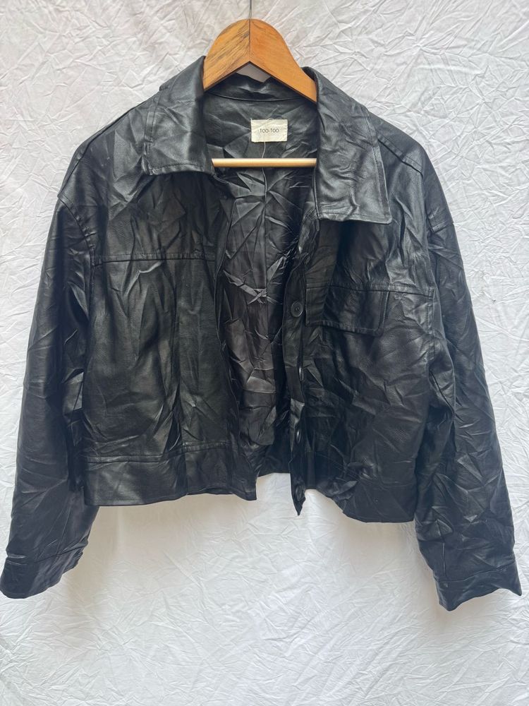 Black Faux Leather Jacket