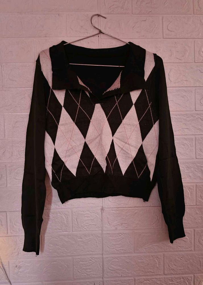 Argyle Collared Sweater