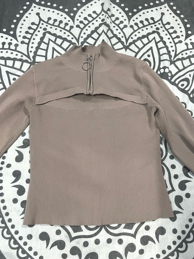 Tally Weijl Crop Top With Cutout Neck