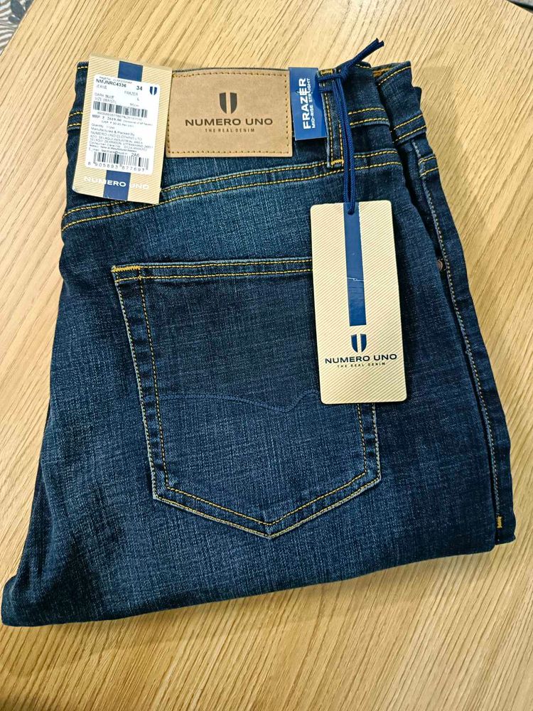 STRAIGHT FIT,Numero Uno Blue Denim Jeans ,