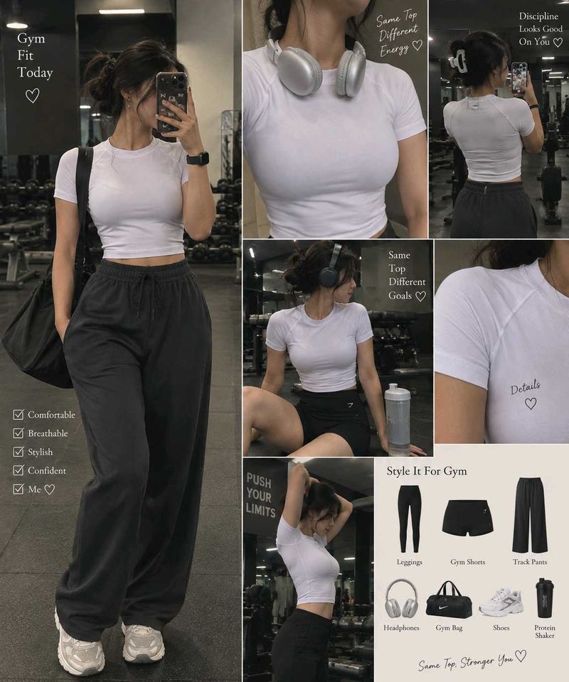 Stylish White Cropped Athletic Top