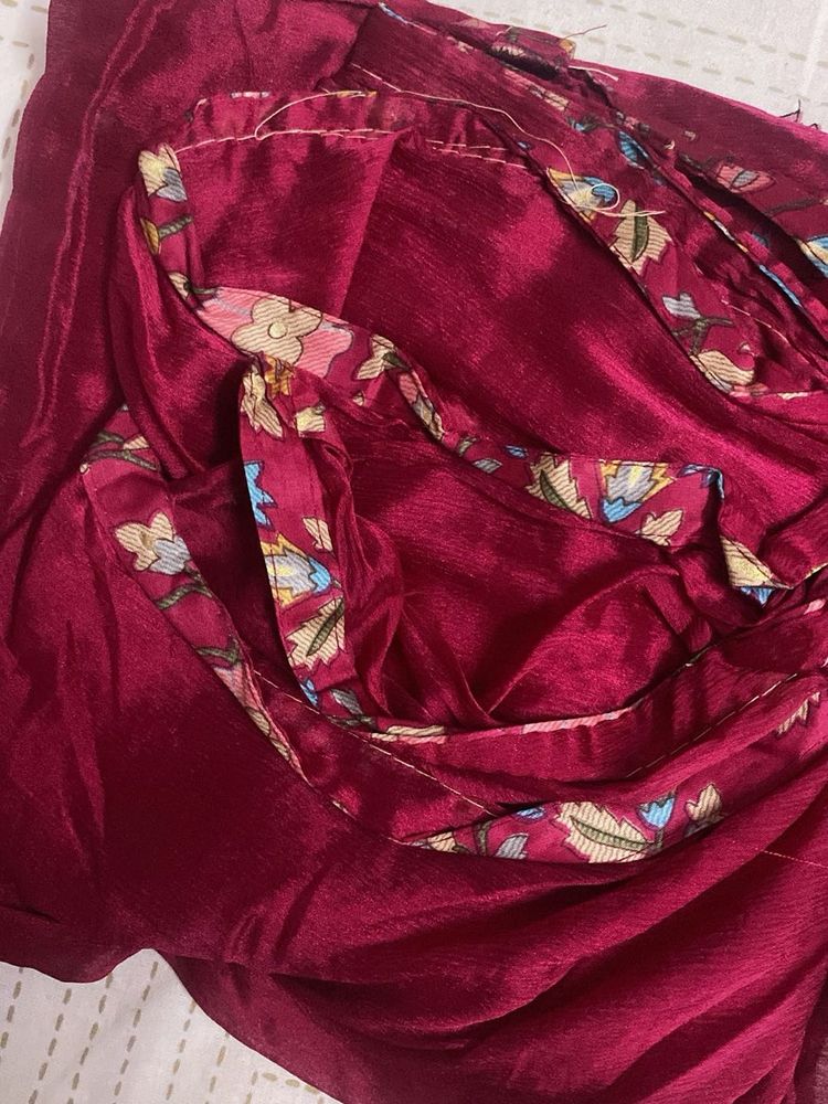 Embroidered pink Kurta Set