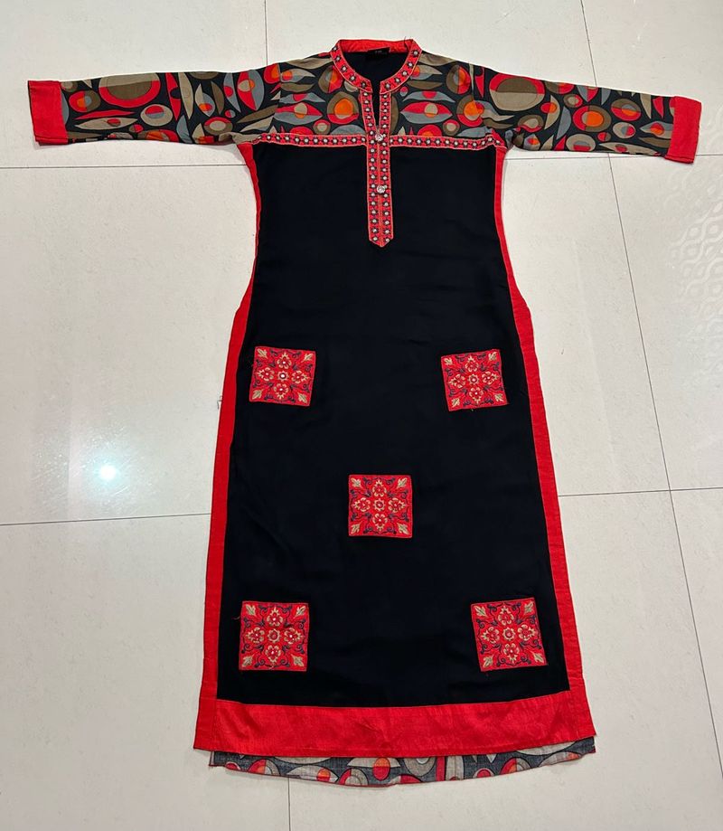 Retro Print Tunic Dress