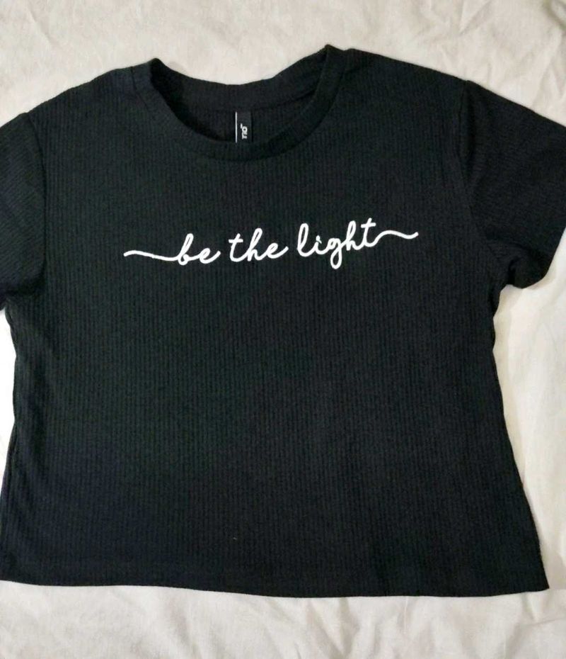 Black "Be The Light" Graphic Tee