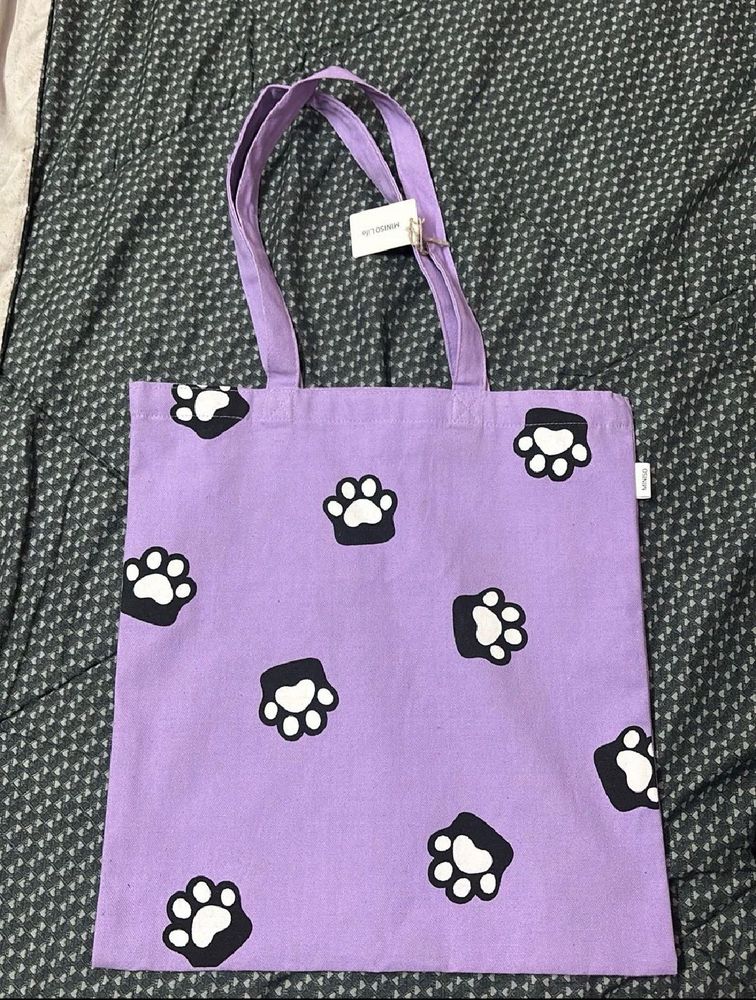 Paw Print Tote Bag miniso