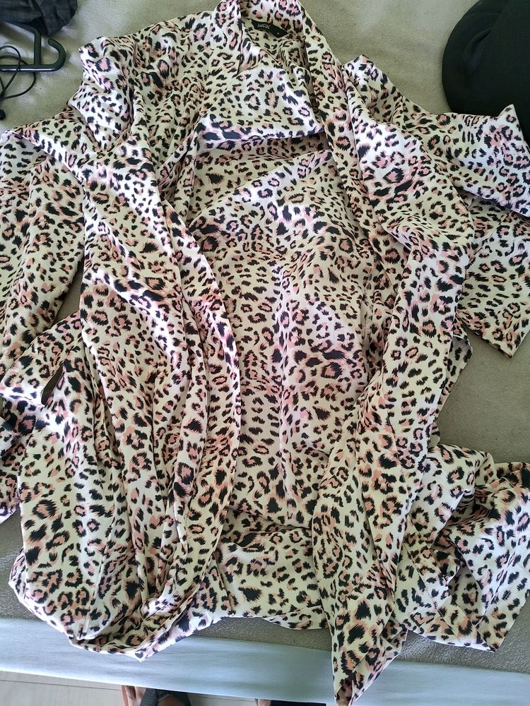 Animal Print Night Wear Set