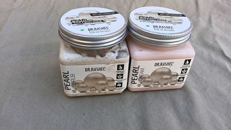 Combo Dr. Rashel Pearl Face &amp; Body Scrub &amp; Crea