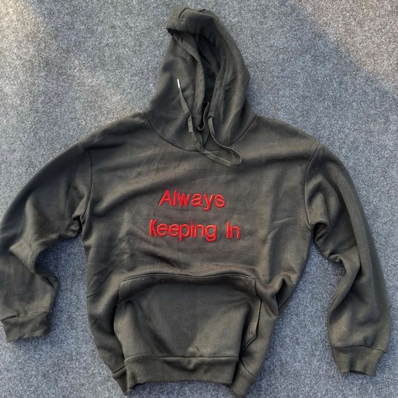 Black Graphic Hoodie