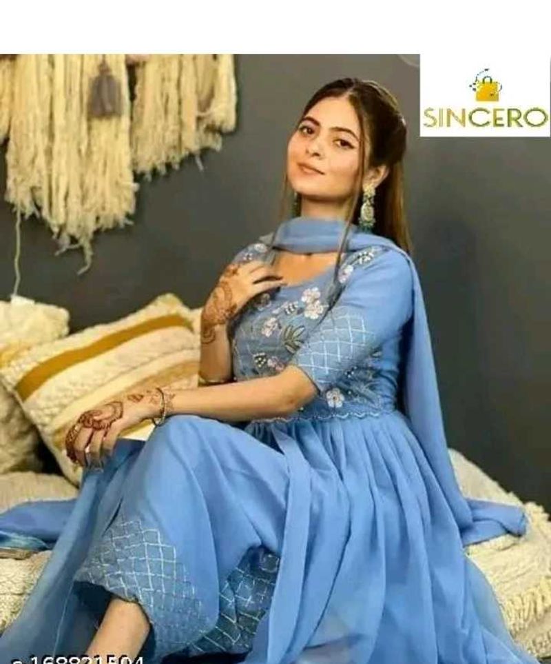 Elegant Blue Kurta Set with Dupatta