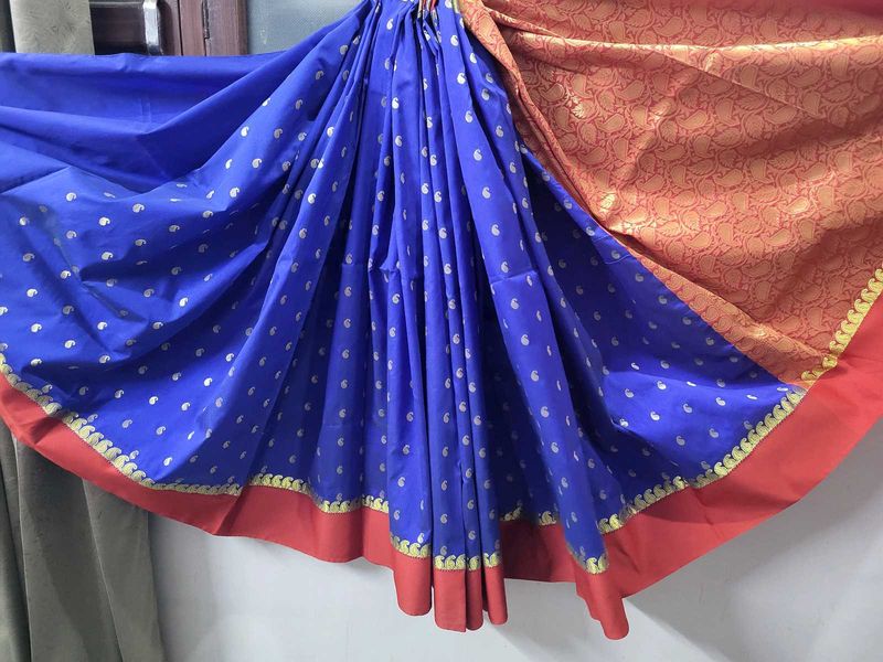 Royal Blue Saree In silk