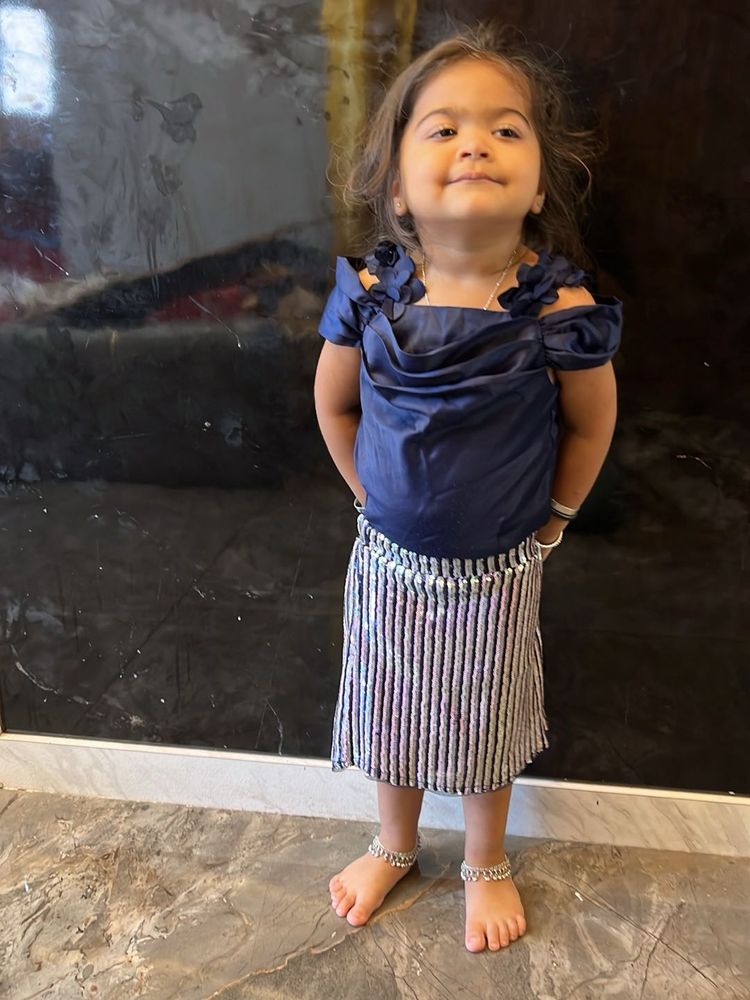 Sparkly Sequin Skirt &amp; Top Set