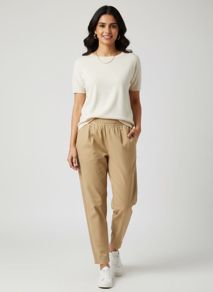 Classic Beige Casual Pants