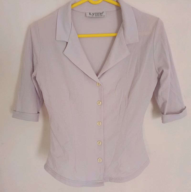 Olive Silver Chiffon Blazer