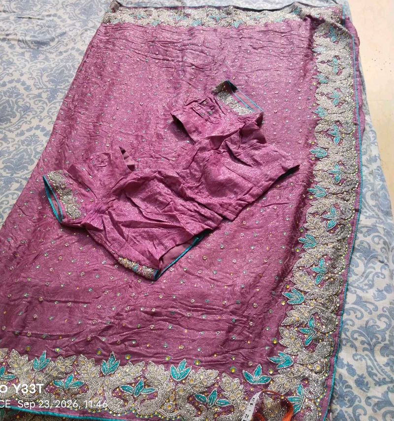 Embroidered saree Set