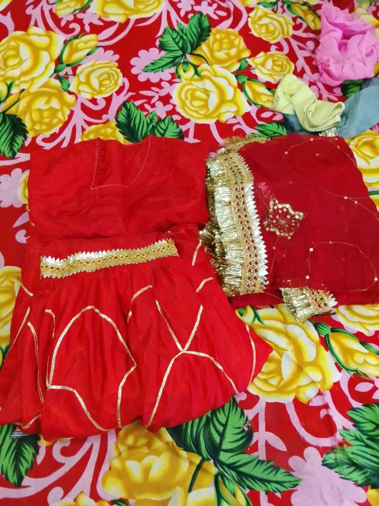 Vibrant Red garara Set