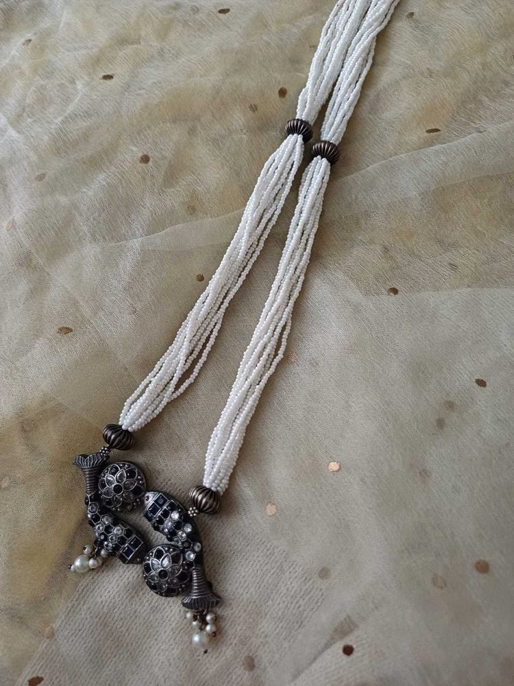 Elegant Beaded brass Necklace