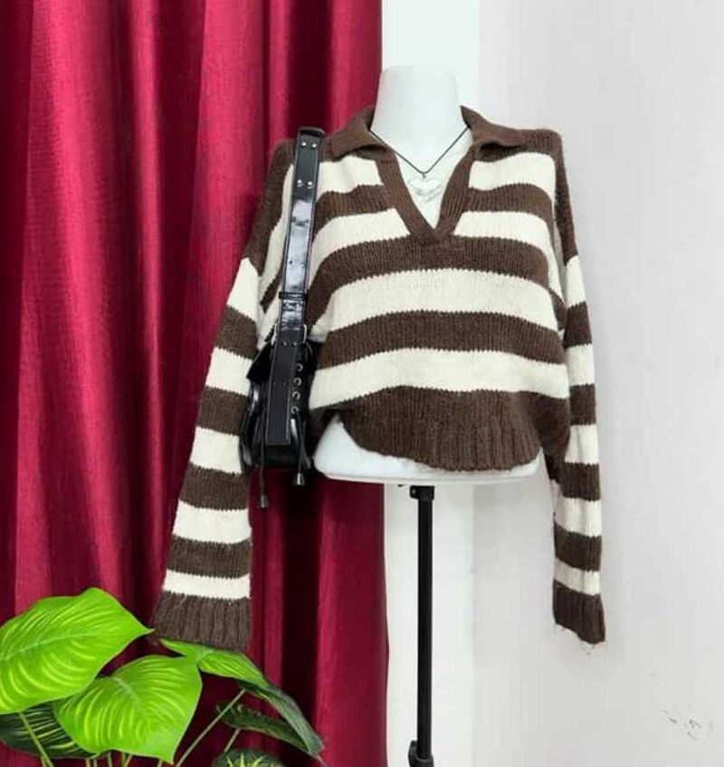 Striped Knit Sweater