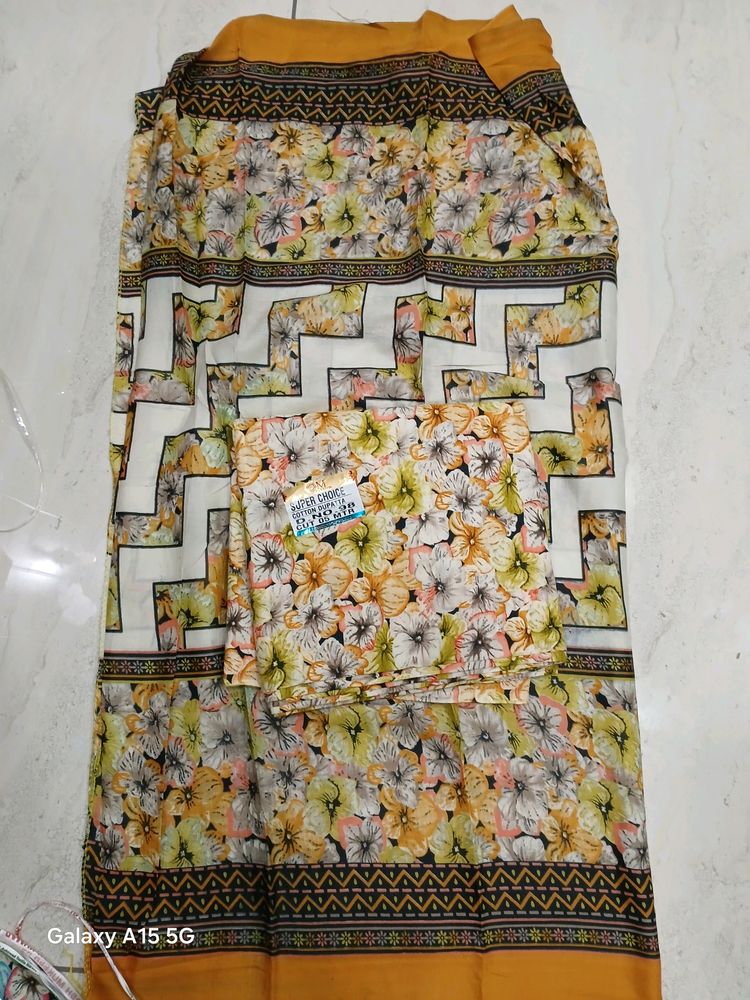 5 Meter Cotton Fabric With Duptta