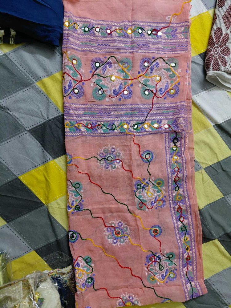 Embroidered Dupatta with Mirror Work