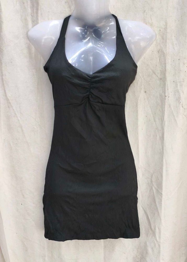 black halter neck bodycon