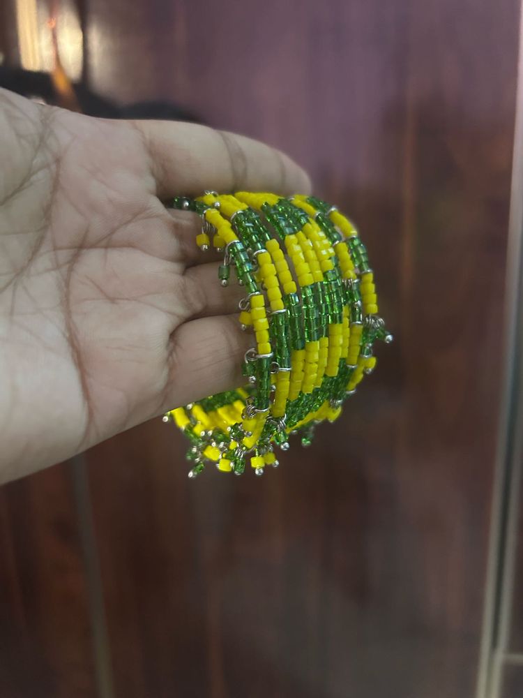 Beaded Bracelet - Yellow &amp; Green