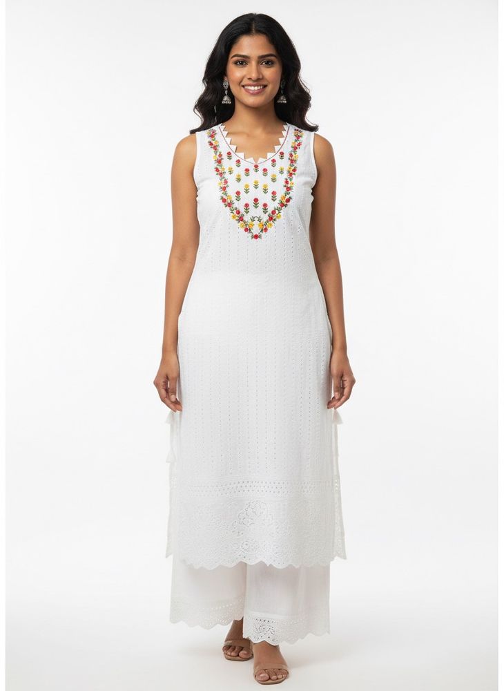 Floral Embroidered Kurta