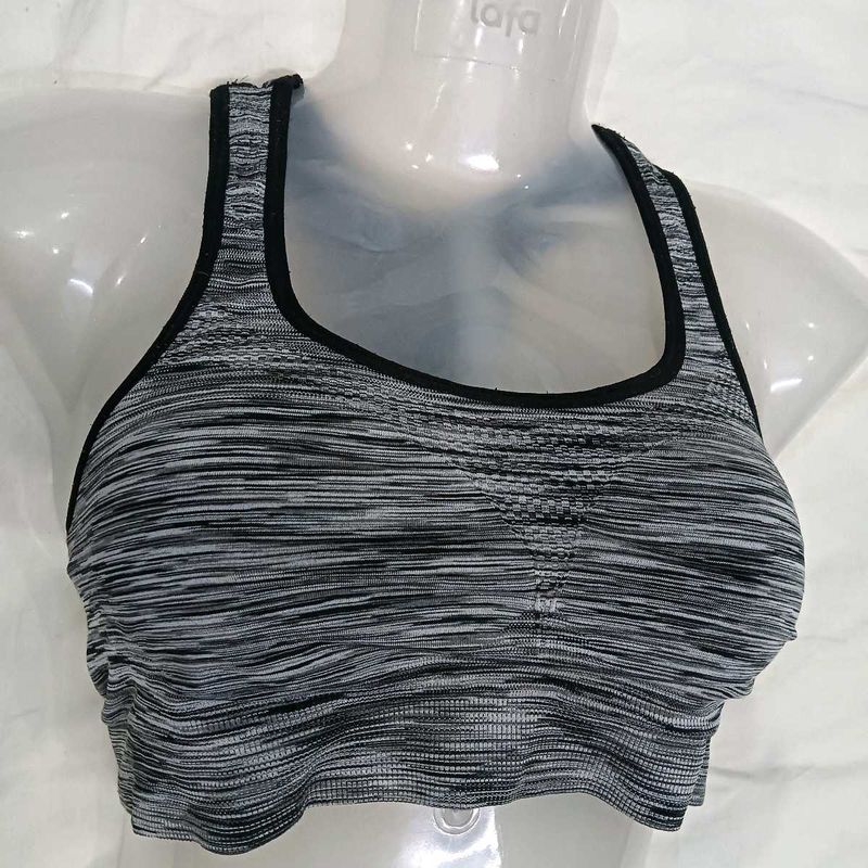 Grey Marled 🪔Sports Bra