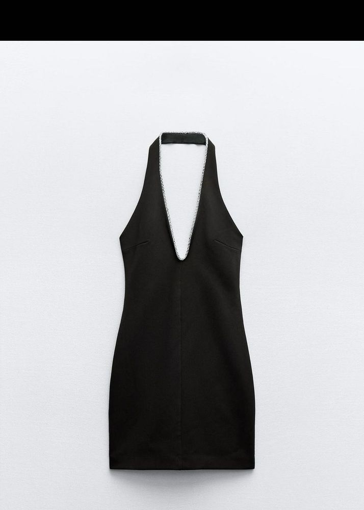 Zara Chic Black Halter Neck Dress