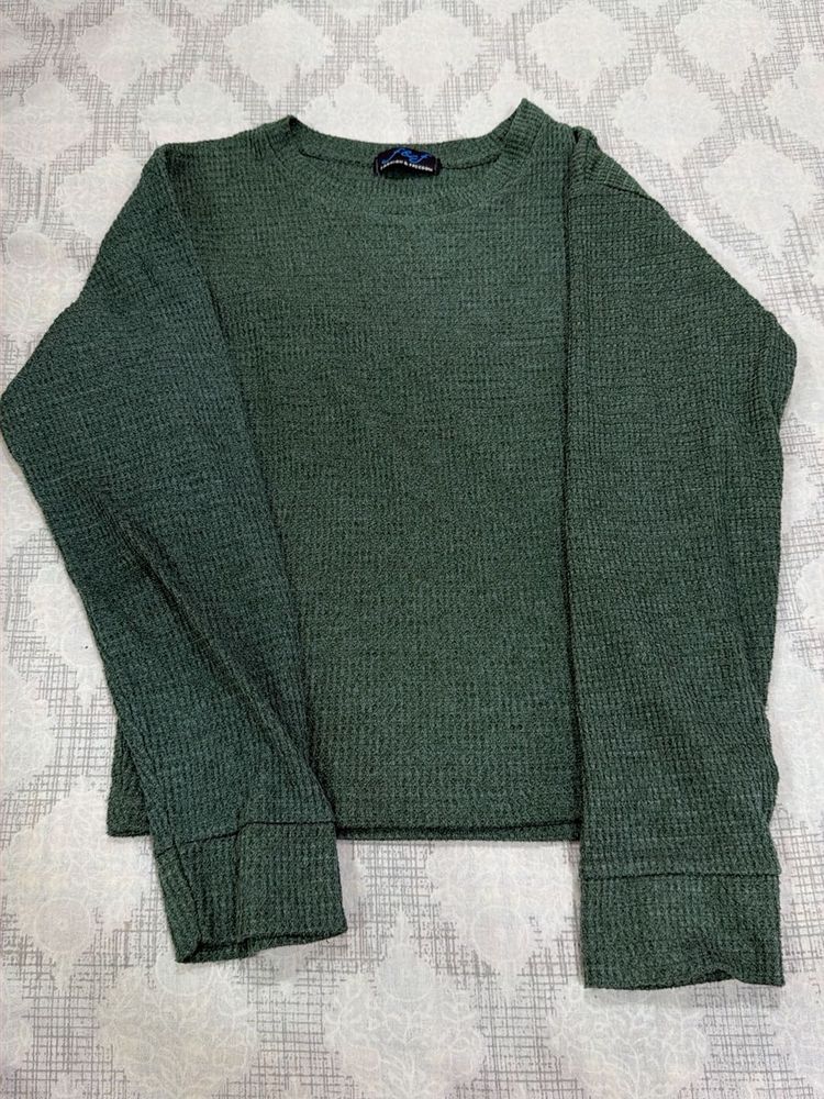 Green Long Sleeve Knit Top