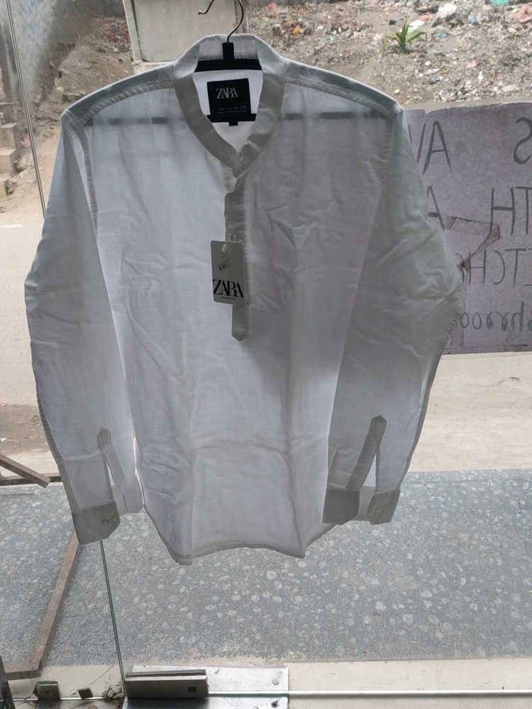 Zara White Casual Shirt