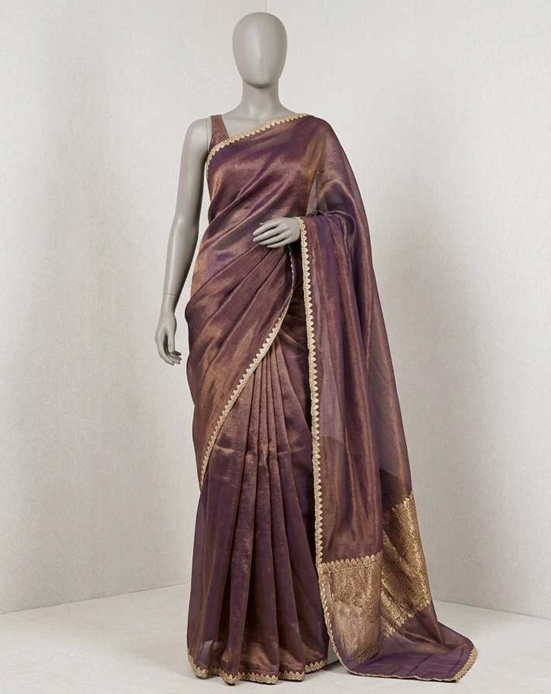 Elegant Purple Silk Saree