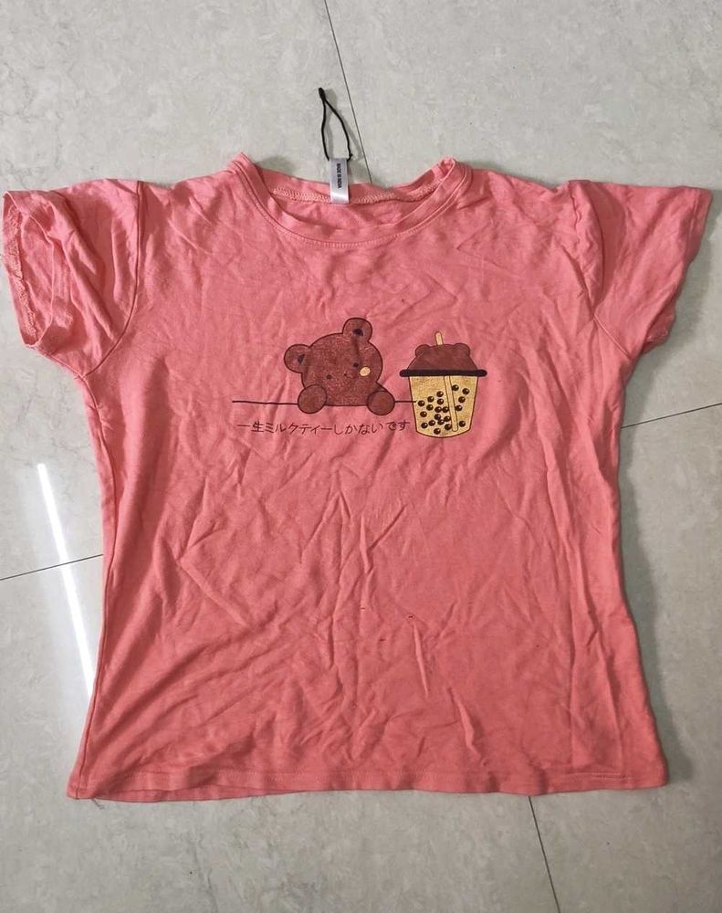 Cute Bear Bubble Tea T-Shirt