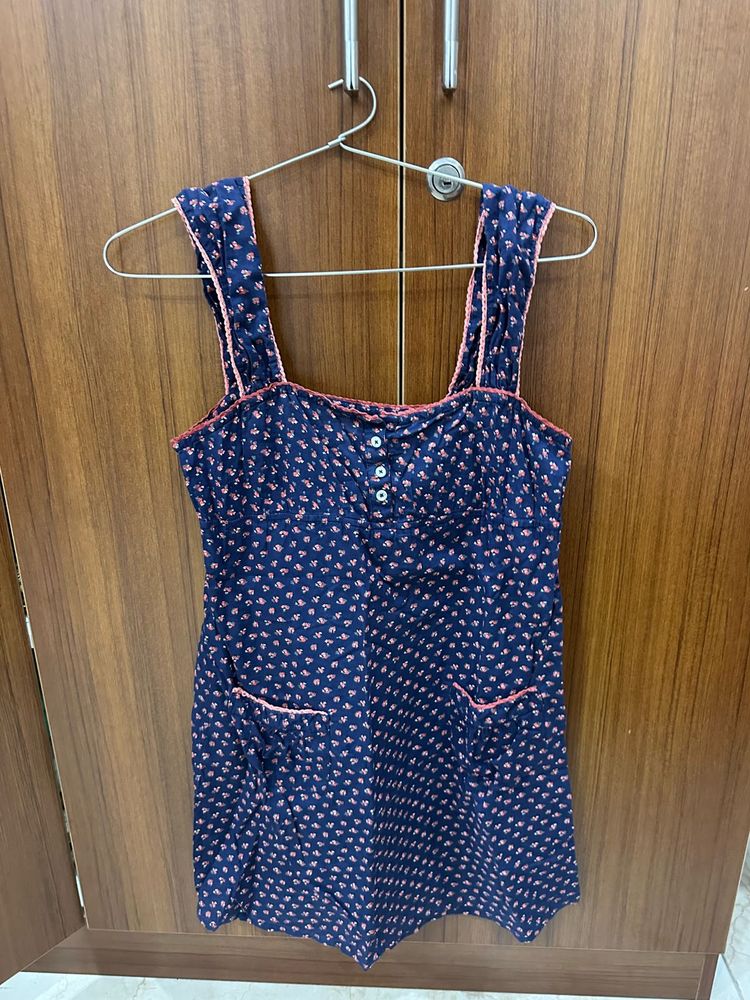Floral Print Sleeveless Casual night Dress
