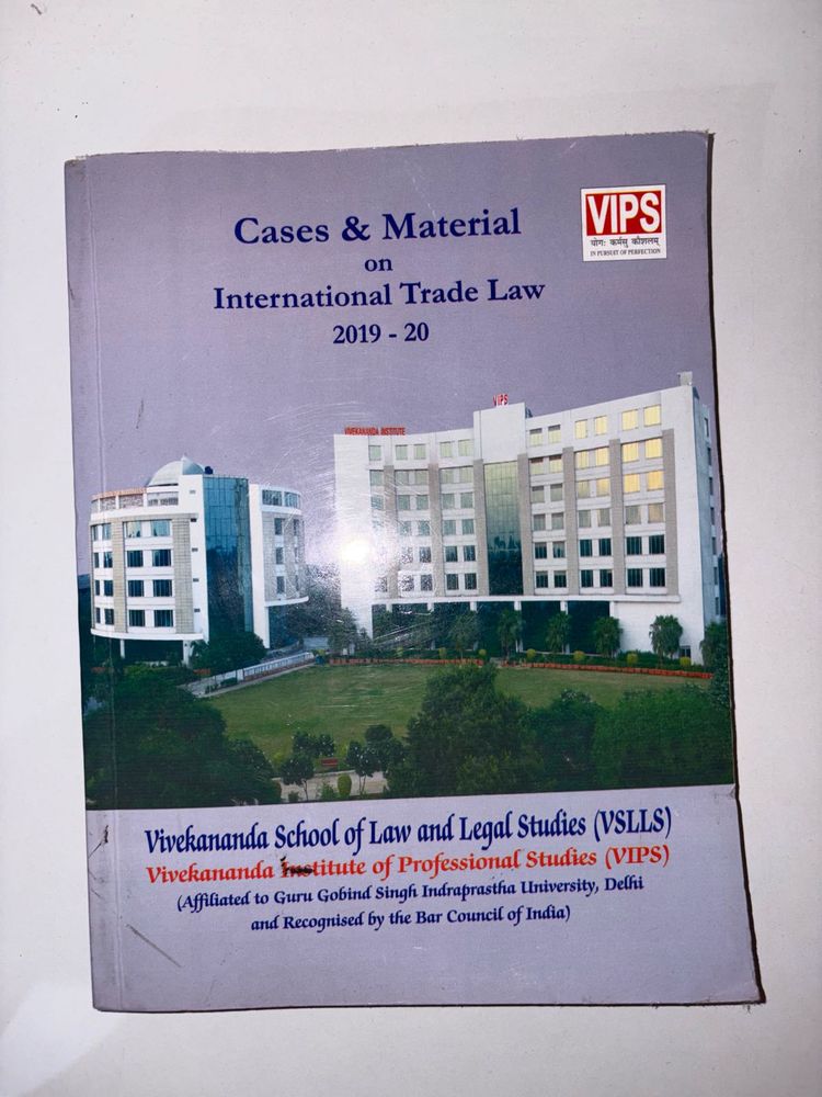 International Trade Law - IP University Syllabus