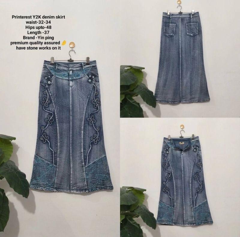 Pinterest Y2K Rare Demin Skirt