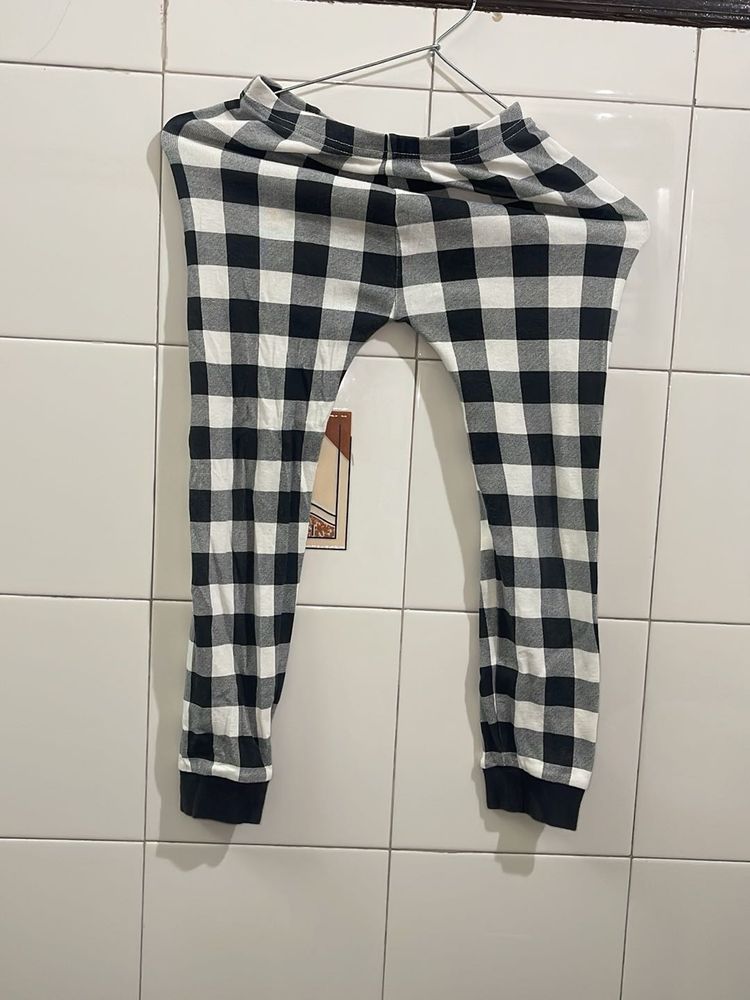 Black &amp; White Buffalo Plaid Pants